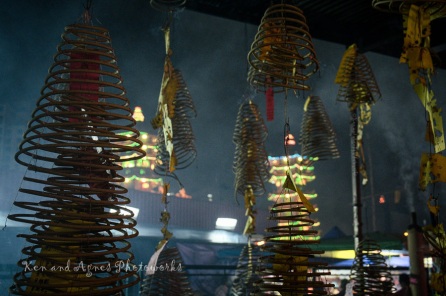 Some devotees also choose to augment their prayers and wishes to the gods with incense coils (for longer burn duration) tagged with devotee’s name/family and an appropriate traditional Chinese wish (message). Common wishes are for peace, health, longevity and prosperity. These incense coils are hung in a dedicated area and left to burn completely.